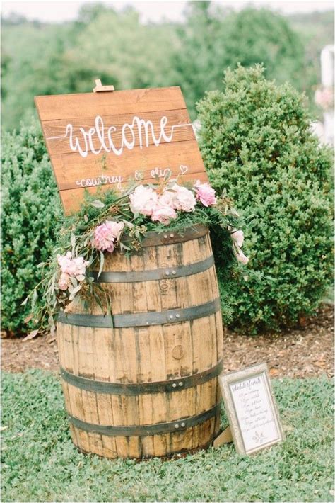 Rustic Wine Barrel Wedding Decor Ideas Wedding Weddingideas
