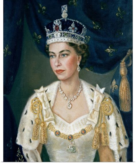 Queen Elizabeth Coronation Portrait Queen Elizabeth Ii Coronation