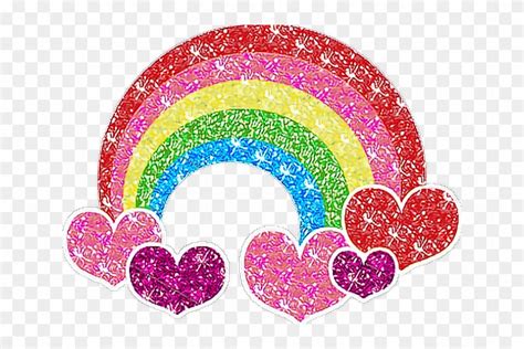 Rainbow Clipart Glitter Rainbow Glitter Heart Png