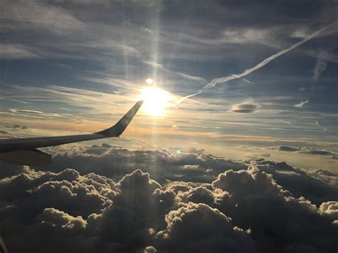 Sunset Airplane Clouds · Free Photo On Pixabay