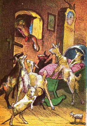 Als er endlich ausgeschlafen war, machte er sich auf die beine. Der Wolf und die sieben Geißlein - Märchen