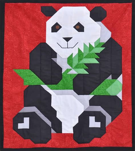 Panda Quilt Pattern Cq 016 Advanced Beginner Wall Hanging Crip Lap