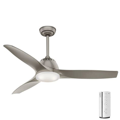 Sophistication, we've decided, doesn't have to be complex. Casablanca Wisp 52 in. LED Indoor Painted Pewter Ceiling ...