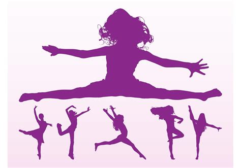 Dancing Girls Silhouettes Pack Download Free Vector Art