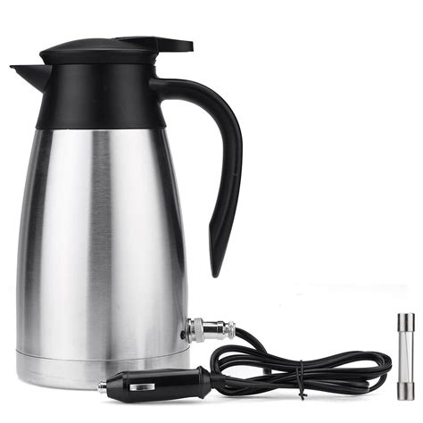 12v24v 1000ml Portable Car Electric Kettle Stainless Steel Camping
