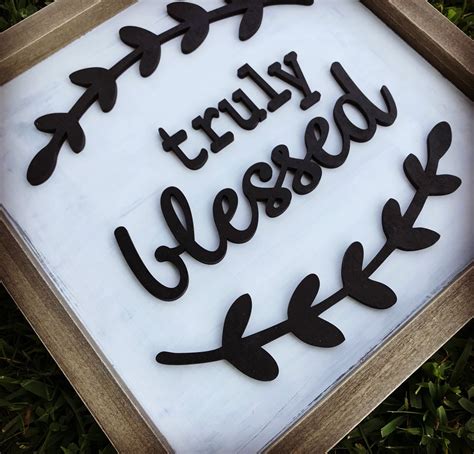 Truly Blessed Sign Lettering - Unfinished - DLP Designs