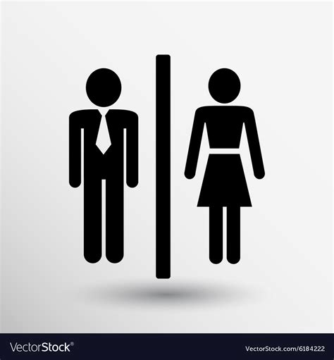 Restroom Icons Man And Woman Symbol Male Female Toile