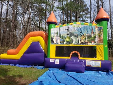 Shrek Castle Double Slide Dry Combo Virginia Beach Inflatables