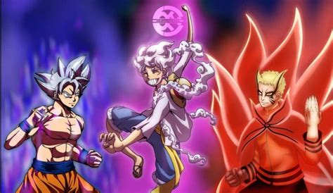 Goku Mui Luffy Gear 5 Y Naruto Baryon Mode Generos Del Anime Cómics
