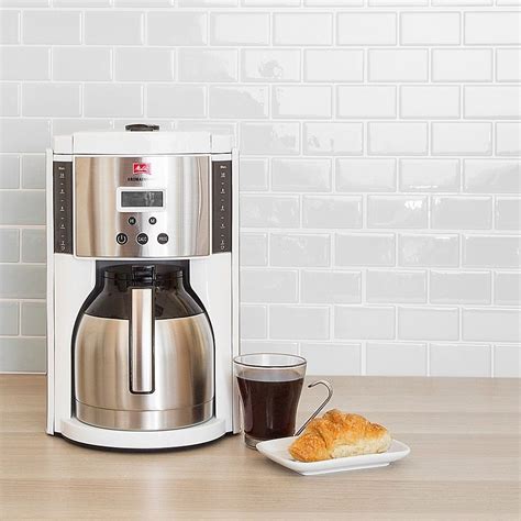 Melitta Aroma Enhance 10 Cup Thermal Carafe Coffee Maker In White