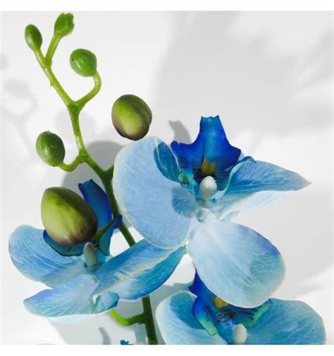 artificial flower orchid blue stem 1m