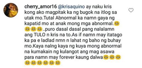Look Kris Aquino Hits Back At Basher Who Called Her Abnormal