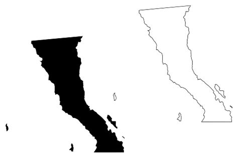 ilustración de vector mapa de baja california y más vectores libres de derechos de abstracto