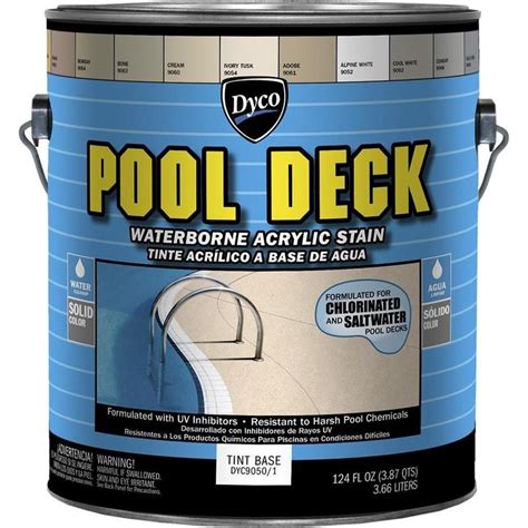 Dyco Paints Pool Deck Tintable Tint Base Solid Concrete Stain Gallon