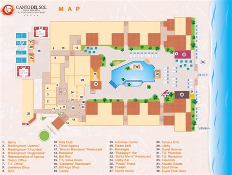 Resort Map Canto Del Sol Plaza Vallarta Puerto Vallarta Mexico