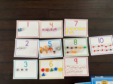 One To One Counting Cards — Preschool Vibes