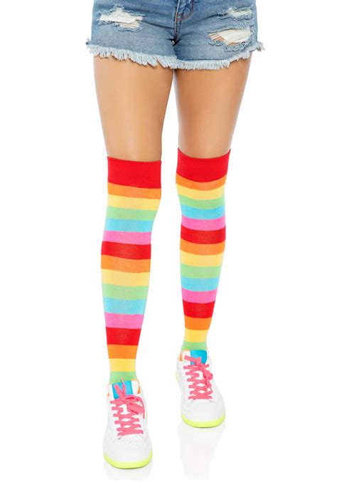 Thigh High Stockings Rainbow