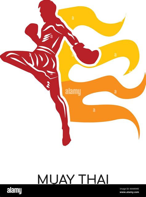 Muay Thai Logo Isolated On White Background For Your Web Mobile And