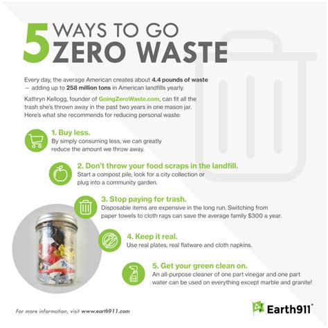 Infographic 5 Ways To Go Zero Waste Earth911