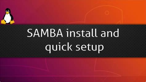 Samba Install And Quick Setup Ubuntu Server Youtube