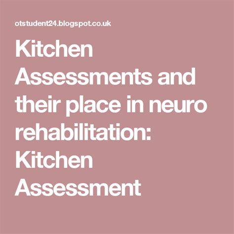 Kitchen Assessment Assessment Uk Kitchen Rehabilitation