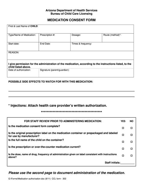 Medication Consent Fill Online Printable Fillable Blank Pdffiller