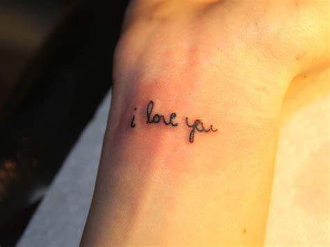 25 Awesome I Love You Tattoos Slodive Love Yourself Tattoo Wrist