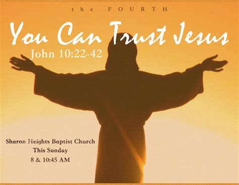 You Can Trust Jesus Shbc