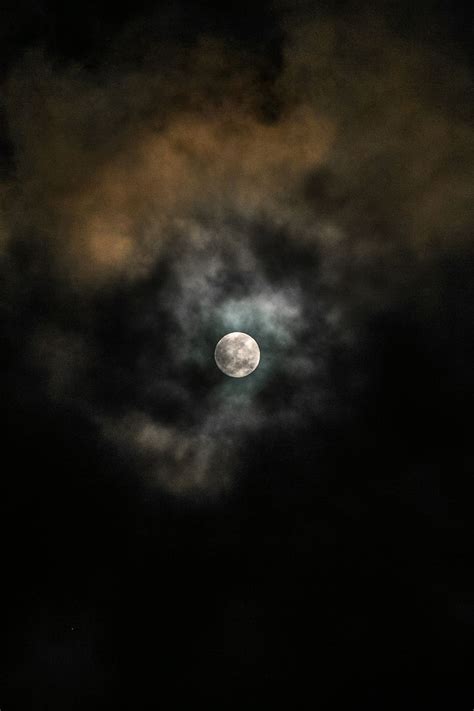 Hd Wallpaper Moon Spooky Halloween Full Lunar Sky Night Clouds