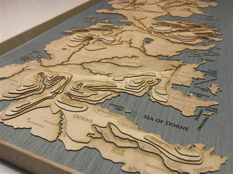 Topographic Map Of Westeros Game Of Thrones 12 X Etsy