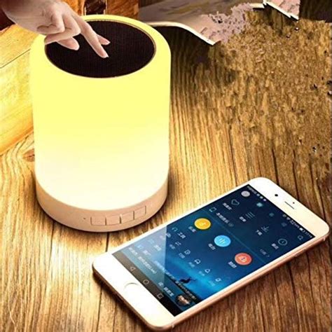 Touch Lamp Portable Bluetooth Speaker With Multicolor Onecart