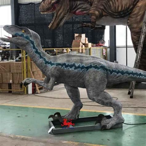 Life Size Realistic Animatronic Dinosaur Velociraptor Model Theme Park