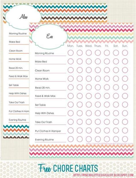 These Free Printable Chore Charts For Kids Will Help Motivate Your Kids