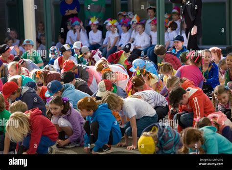 Australian Primary School Children Performing At Their School Open Day