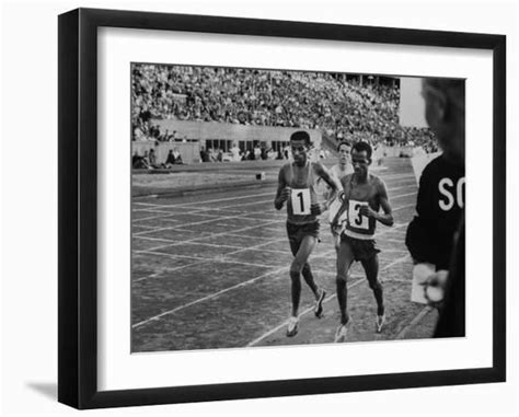 Abebe Bikila And Mamo Wolde In Exhibition Race At Berlin Olympic
