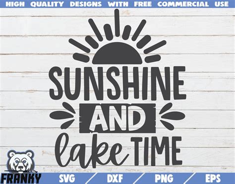 Sunshine And Lake Time Svg Instant Download Printable Cut Etsy
