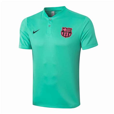 2021 Adult Barcelona Green Short Sleeve Polo Football Shirt Soccer Jersey