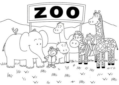 Ausmalbild Zoo