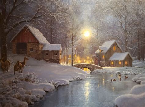 A Cold Winters Night By Mark Keathley Infinity Fine Art