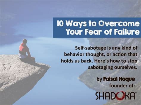 How To Overcome Your Fear Of Failure