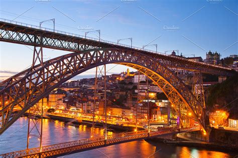 Dom Luis Bridge Porto Portugal Featuring Porto Luis And Bridge High