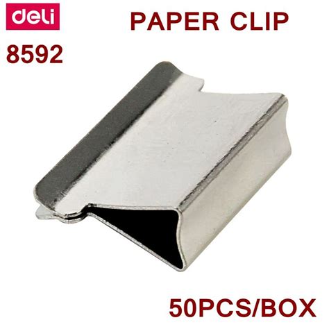 50pcslot Deli 8592 Office Documents Paper Clips Steel Clip Refills