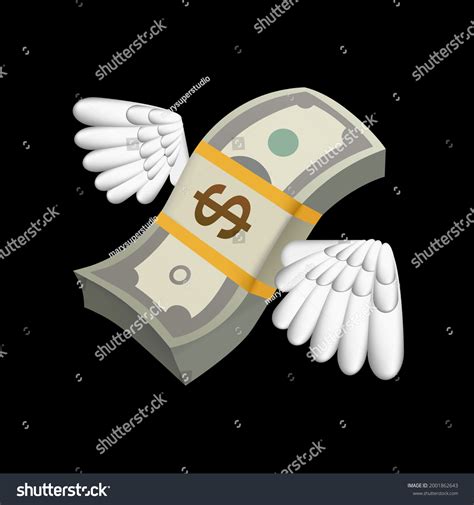 Flying Money Emoji Dollar Wings Vector 库存矢量图（免版税）2001862643 Shutterstock