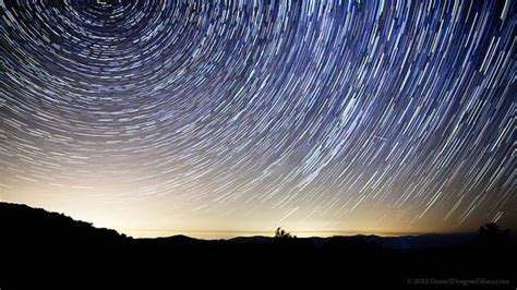Beautiful Time Lapse Of Long Exposure Star Trails Traversing The Night