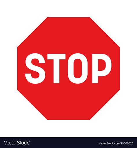 stop traffic sign red octagon with white vector image