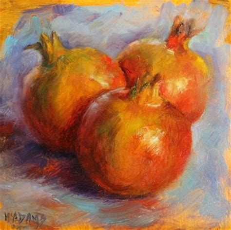 Daily Paintworks Pomegranate Crowns Original Fine Art For Sale