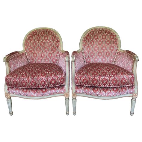 French Louis Xvi Style Painted Bergère Chairs For Sale At 1stdibs