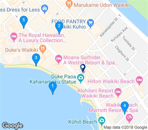 Map Of Waikiki Beach Hotels