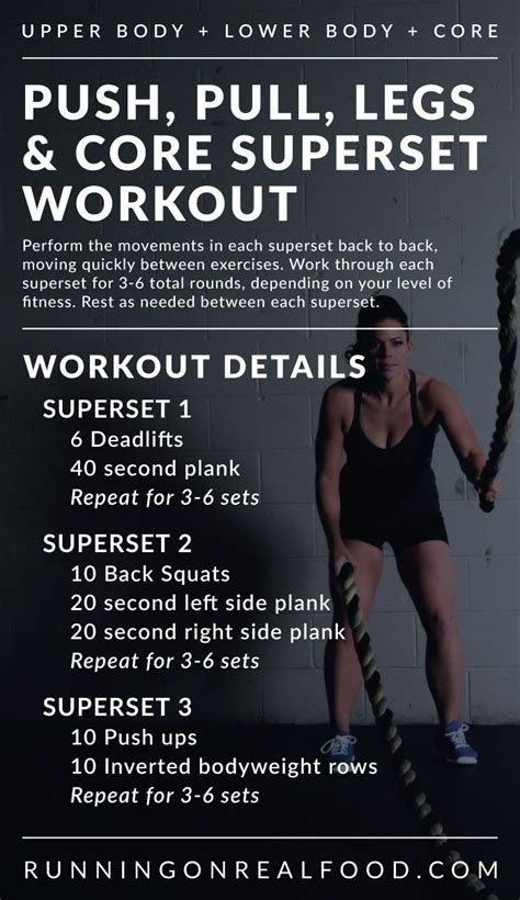 Push Pull Legs And Core Superset Workout For Full Body Strength