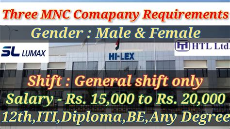Hi Lex India HTL Ltd SL Lumax Manufacturing Jobs In Chennai Job Vacancy In Chennai